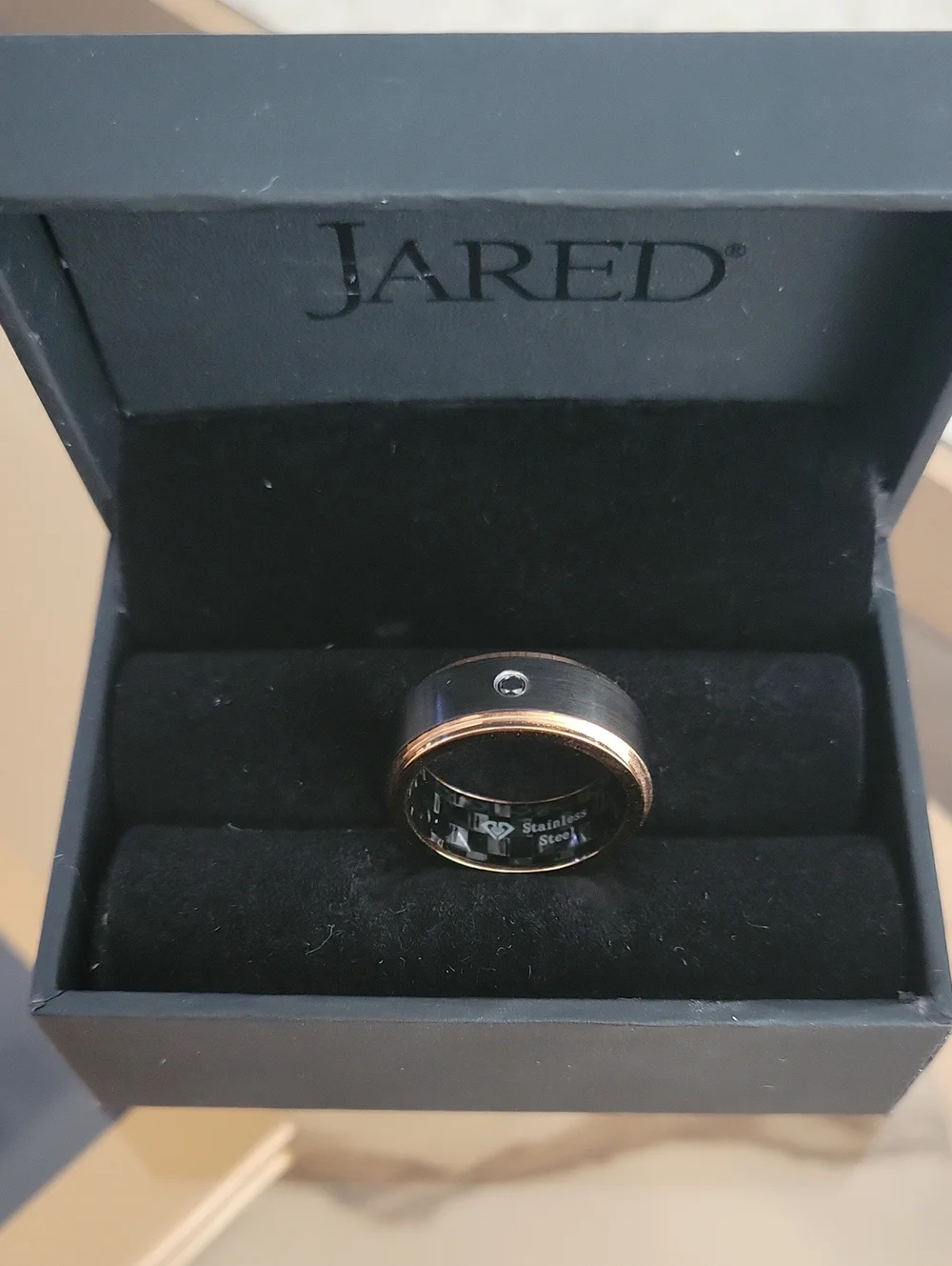 Rose Ion Plated Stainless Steel Men's Ring